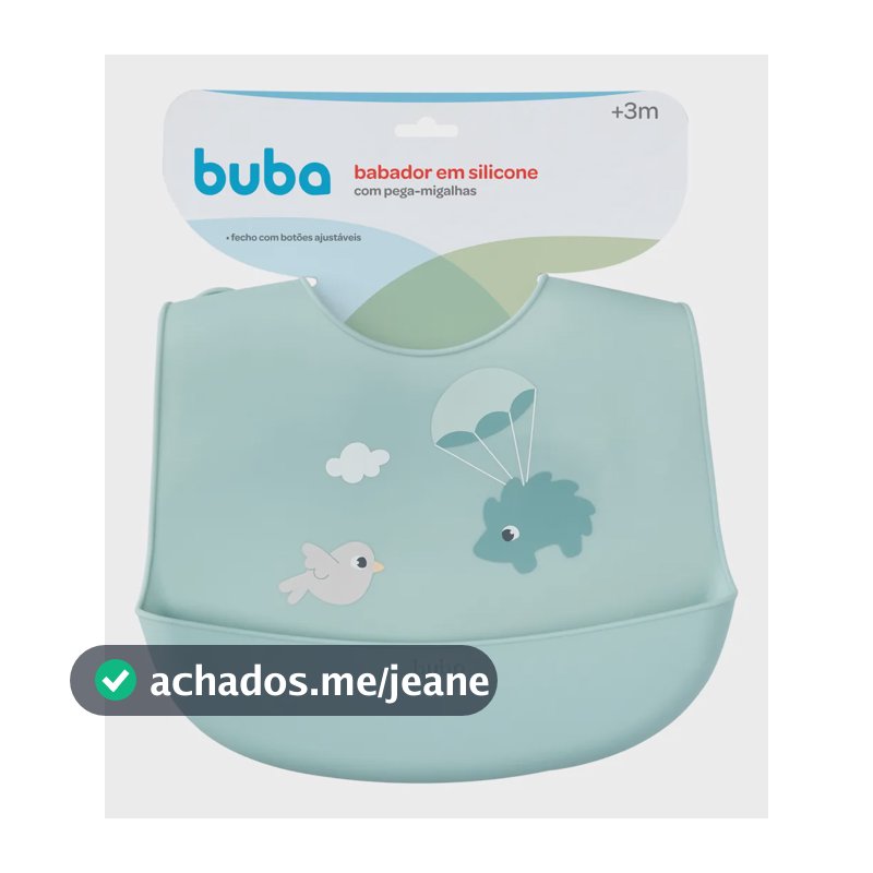 Babador Silicone Buba Com Pega Migalhas Cloudy Porco Espinho Verde Porco Espinho