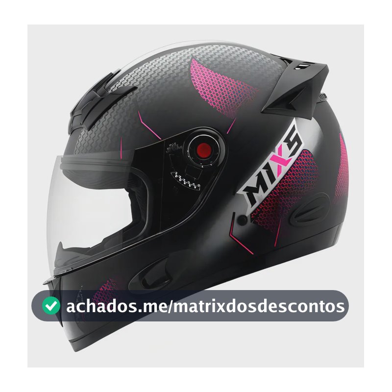 Capacete De Moto Fechado Mixs Mx5 Blaze Forro Removível Cor Rosa Fosco Tamanho do capacete 56