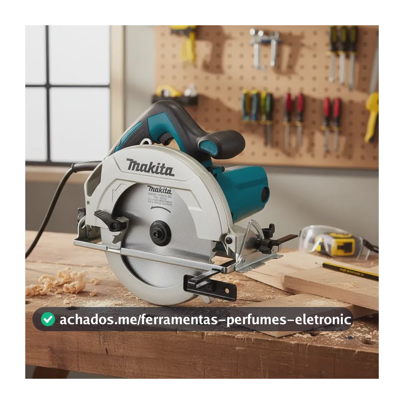 Serra Circular Para Madeira 7.1/4pol 1600w - Hs7010 Makita Cor Azul-turquesa