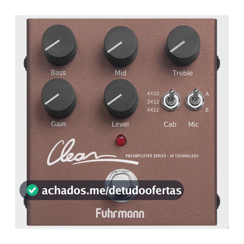 Pedal de Efeitos Clean Simulador Digital Fuhrmann