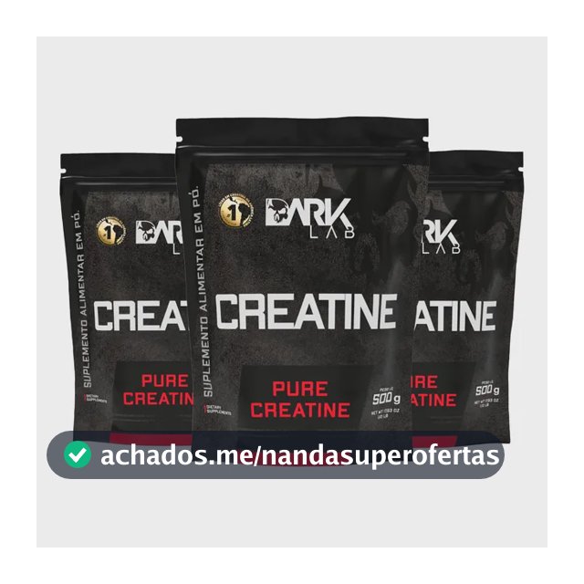 3x Creatina Monohidratada Pura 500g Dark Lab Unidade