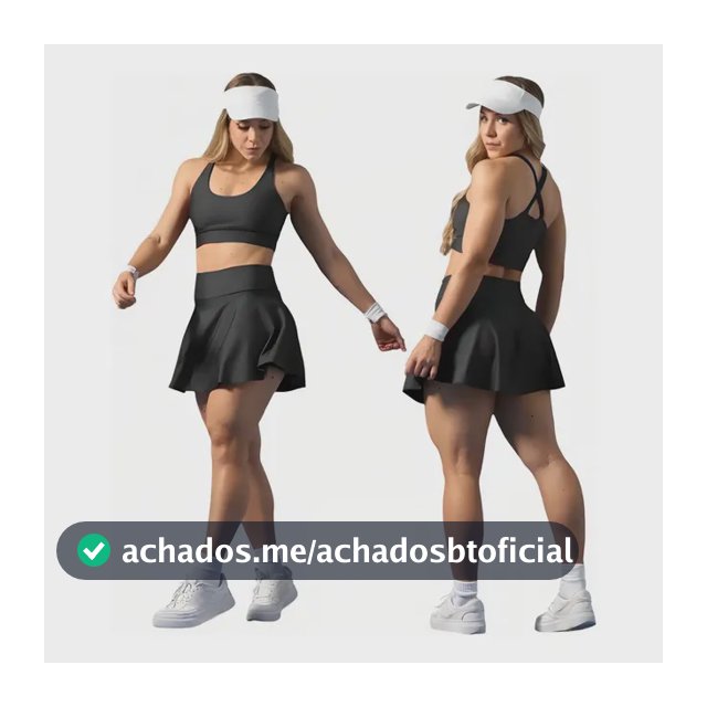 Conjunto Feminino Top + Short Saia Beach Tennis Fitness