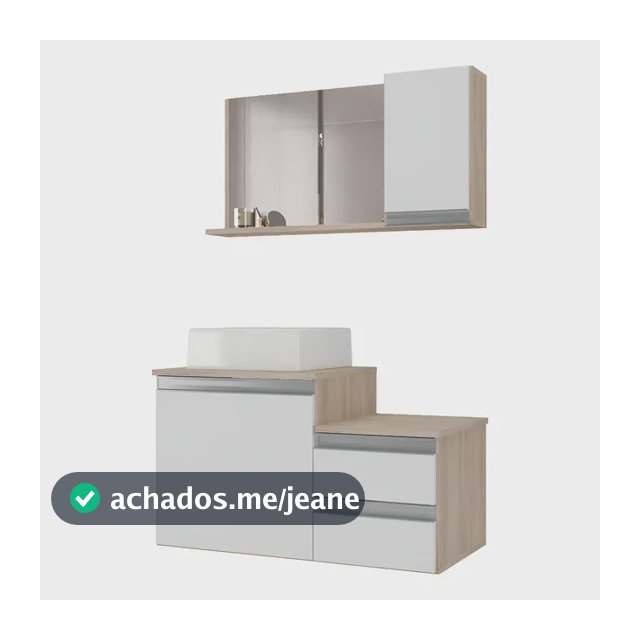 Kit Gabinete Banheiro Armário Cuba E Espelheira Cross 80cm