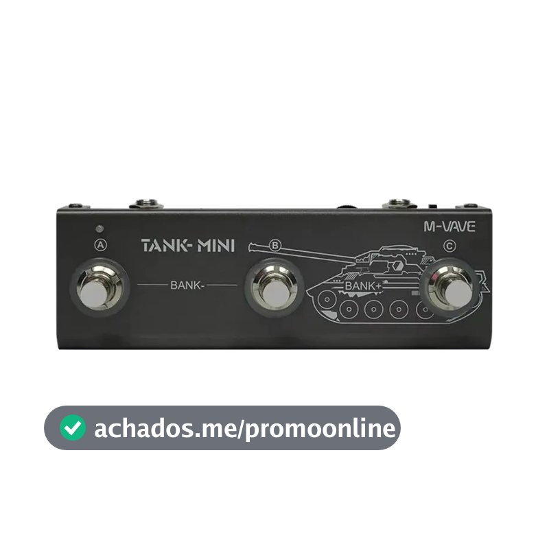 Pedaleira Mvave Tank Mini Guitarra Multiefeito Bluetooth 21 Presets