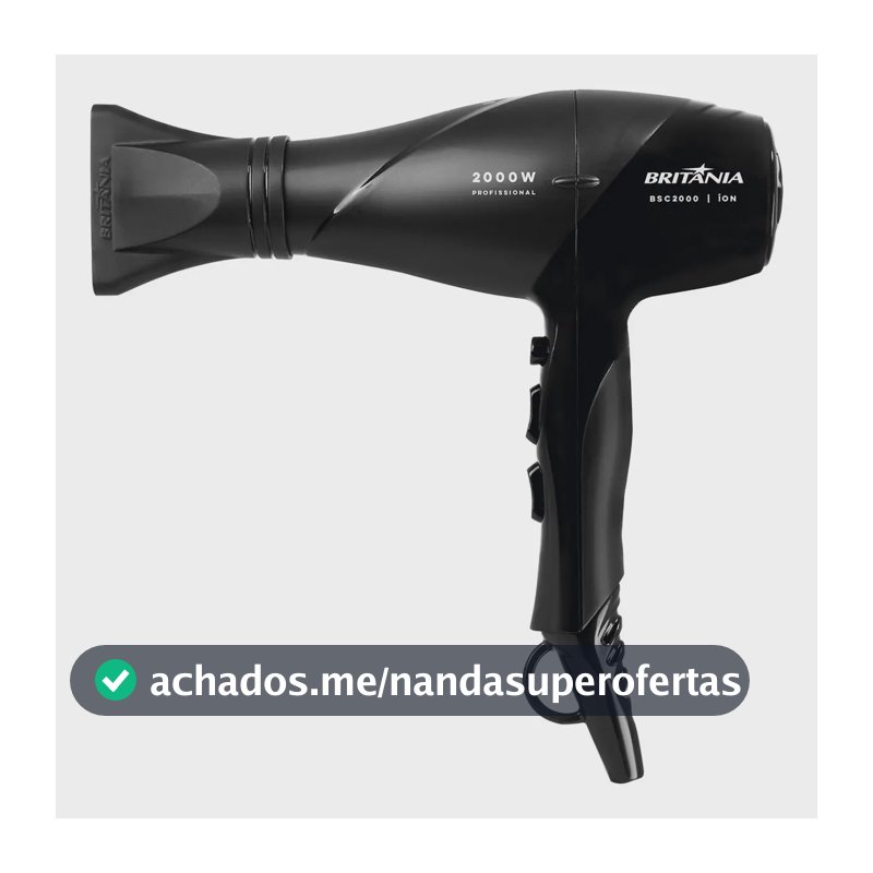 Secador de Cabelos Britânia 6 Combinações 2100W BSC2000