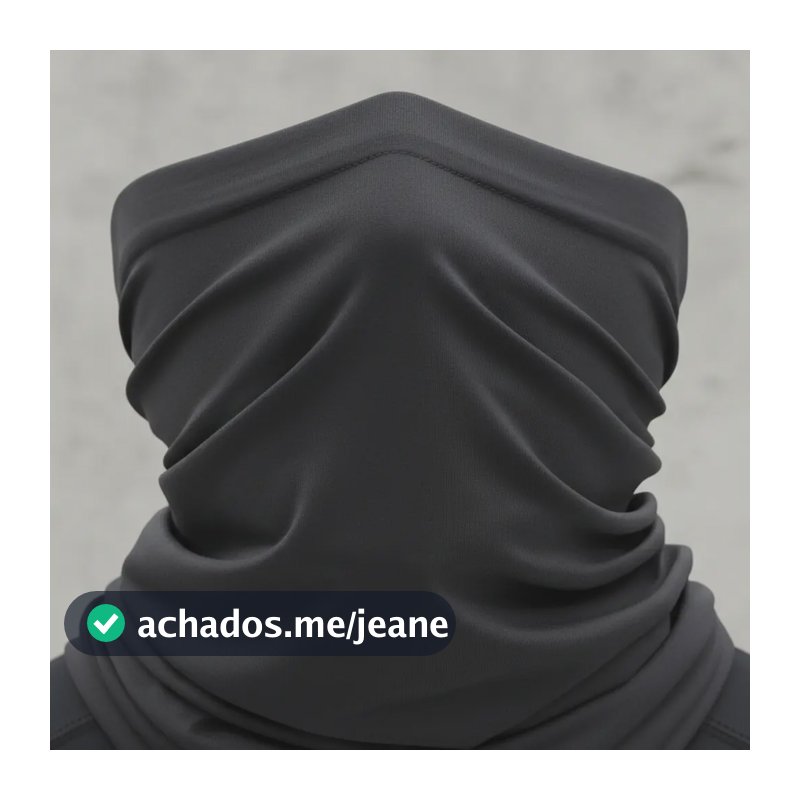Balaclava Gola Bandana Touca Pescoço Proteçao Frio Moto Bike Preto Lisa Único