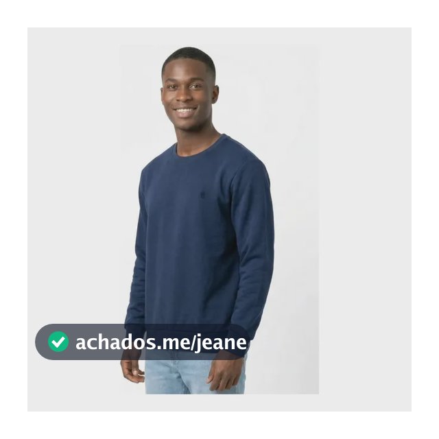 Moletom Masculino Gola Careca Polo Wear G Azul-escuro