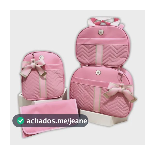 Kit De Bolsas De Bebê Saída Maternidade Kit Completo Rosa
