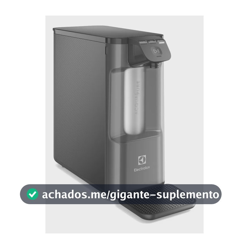 Purificador de Água Gelada Fria e Natural Elétrico Compacto Eletrônico placa Filtro refil 6 meses ou 3000l Painel Touch Bivolt Cinza PE12G Electrolux
