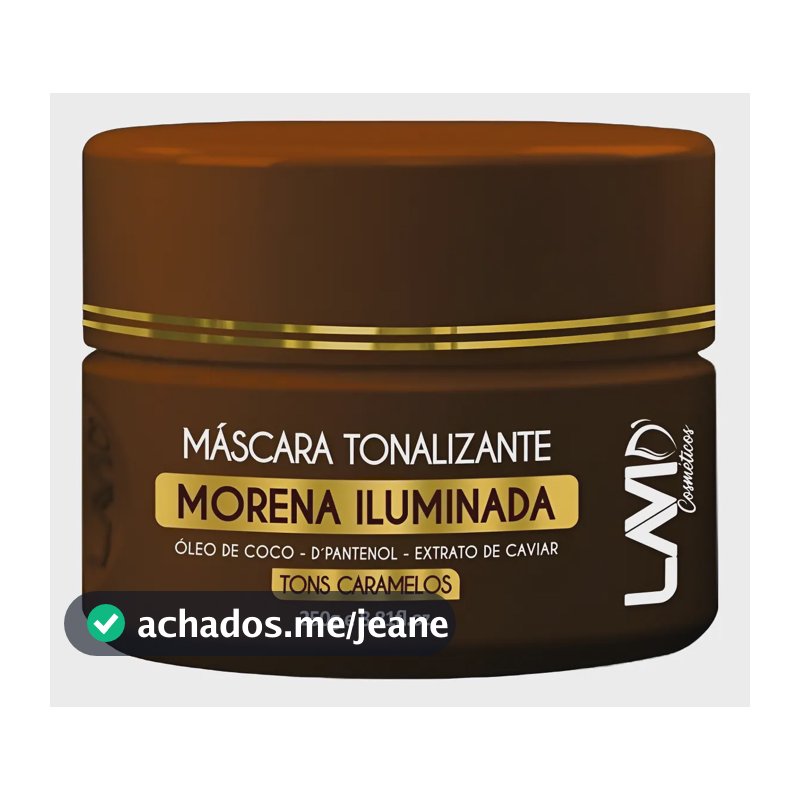 Máscara Tonalizante Morena Iluminada Lavid' 250g Tom 4 Castanho