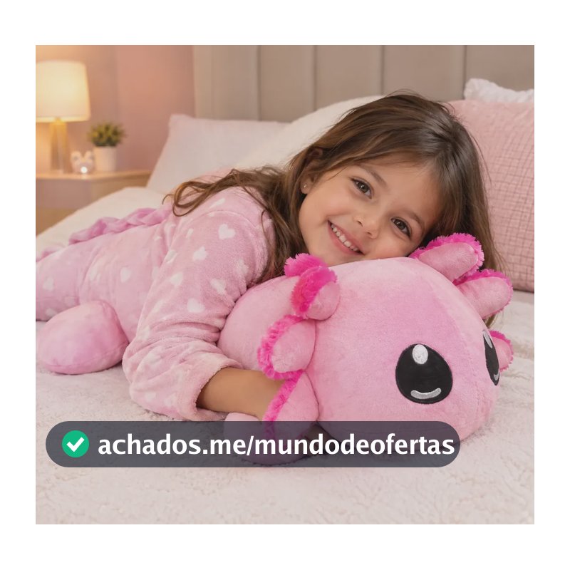 Xuxão Peixe 100cm Pelúcia Resistente Antialérgica Lavável Rosa