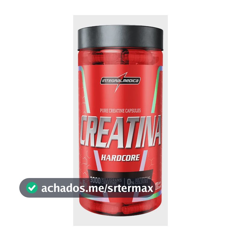 Creatina Integralmédica Hardcore em cápsula Sem sabor x 105g de 120 un