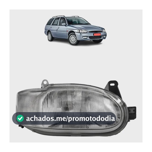 Farol Escort 1997 A 2002 Zetec Sw Carcaça Cinza