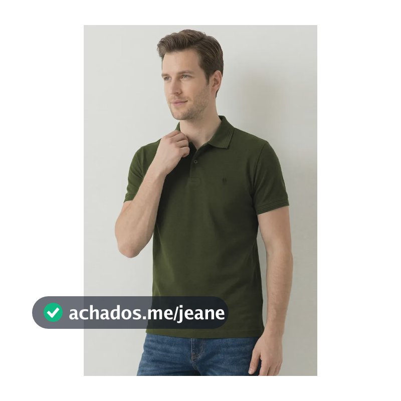 Polo Piquet Lisa Premium Polo Wear Verde-escuro Piquet Liso G