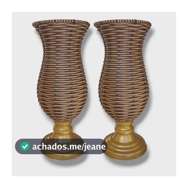 Mn Decor Kit 2 Taças 40cm Junco - Decoração Para Casa