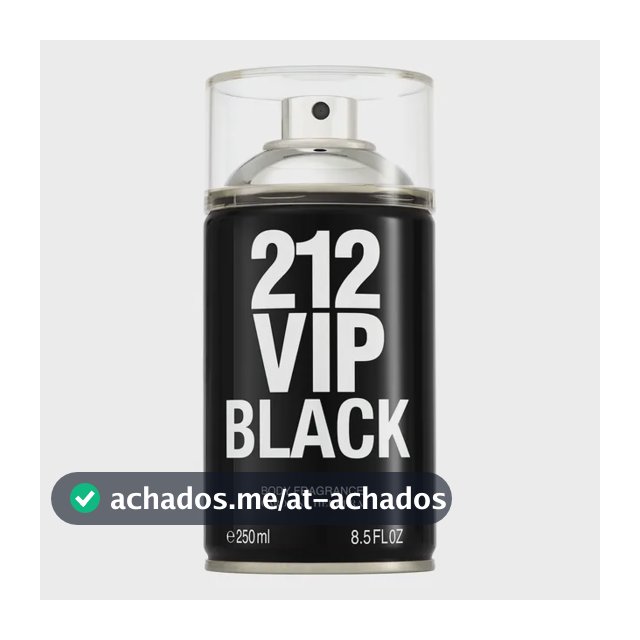 Carolina Herrera 212 Vip Men Black - Body Spray 250ml Blz Única