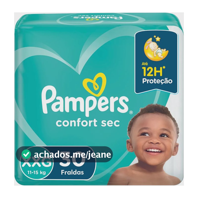 Fraldas Pampers Confort Sec XXG x 30 unidades