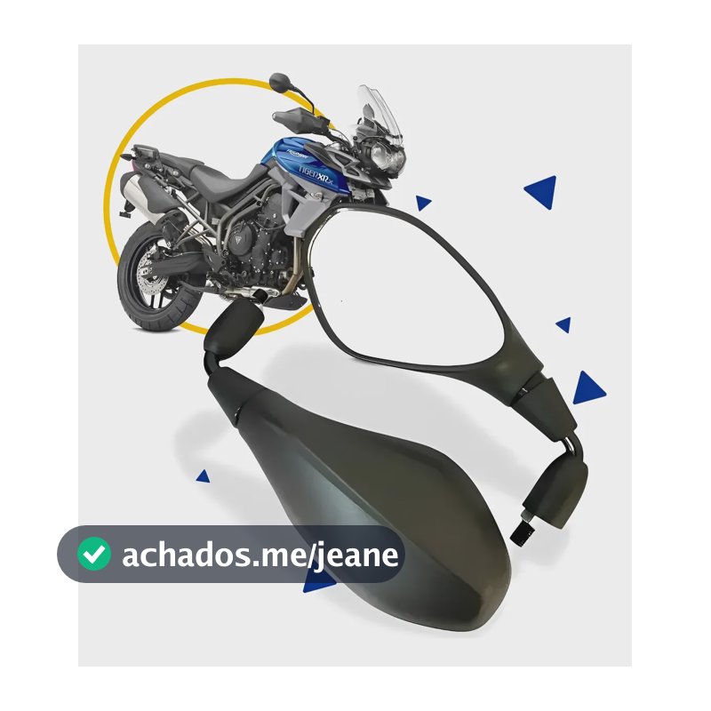 Retrovisor Bmw Gs F800 Rebaixado Haste Curta Média Honda Par Curta 90 Grau Rebaixado