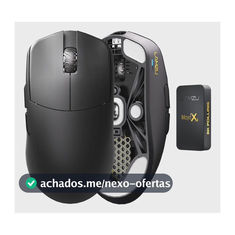Mouse Gamer Wireless Lamzu Maya X PixArt 3950 30000 DPI 8k Polling