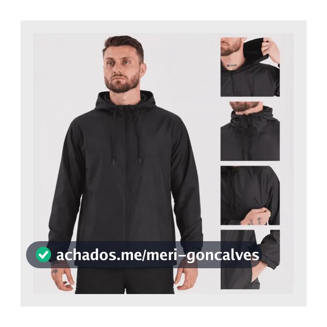 Jaqueta Corta Vento Impermeável Semi Forrada Com Capuz - T&g