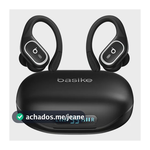 Basike Fone De Ouvido Bluetooth 6.0 Esportivo Sem Fio Gancho Intra-auricular,estéreo,Com display Led, Tws, Ipx5, Enc, Suporta Chamadas De Voz, Compatível Android E Ios, Cor Preto