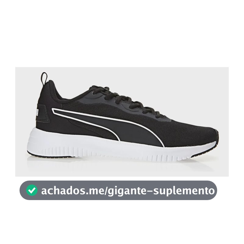 Tênis Esportivo Masculino Flyer Flex Bdp Puma Puma Black-puma White Liso 38 Br
