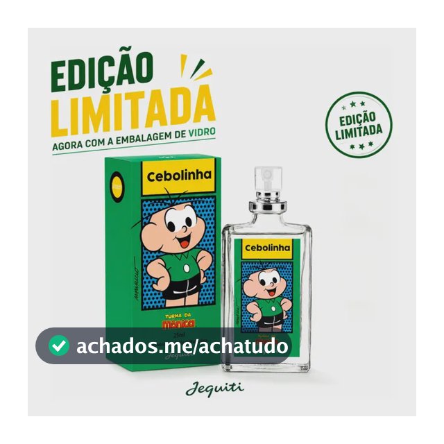 Perfume Colônia Cebolinha 25ml Edição Limitada Jequiti