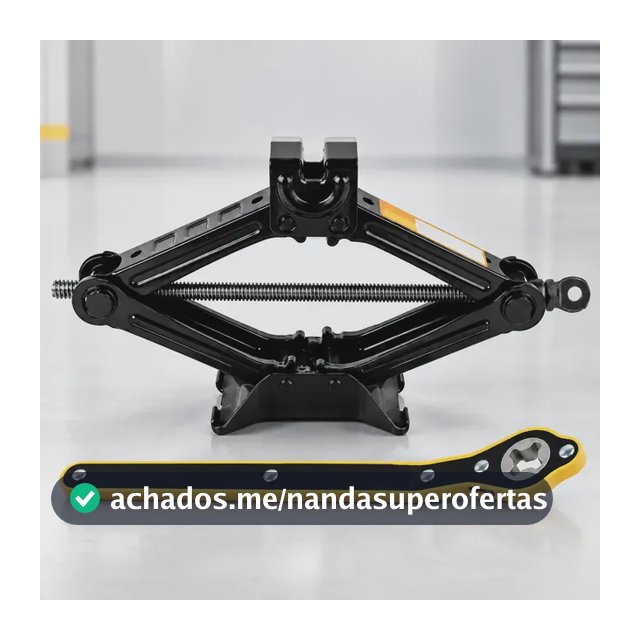 Macaco Sanfona Universal 1,5t Com Chave Catraca Para Carro