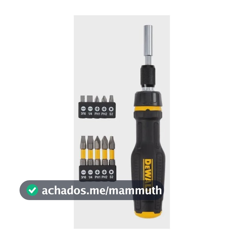 Chave de fenda telescópica multibits Dewalt Maxfit, pacote com 10