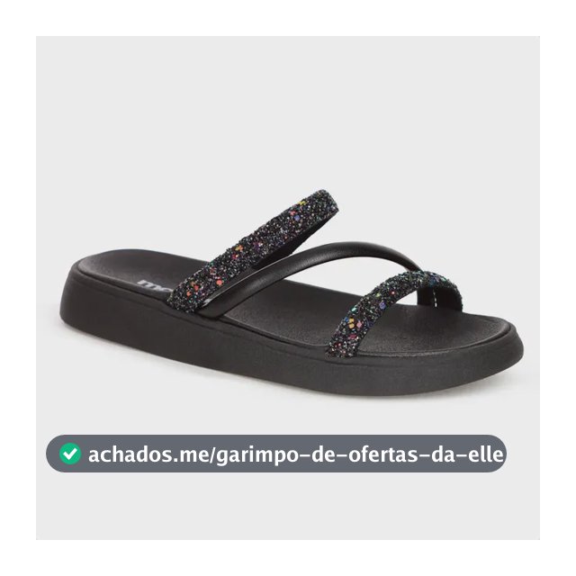 Sandalia Papete Moleca Feminina Tiras Strass Macia Original