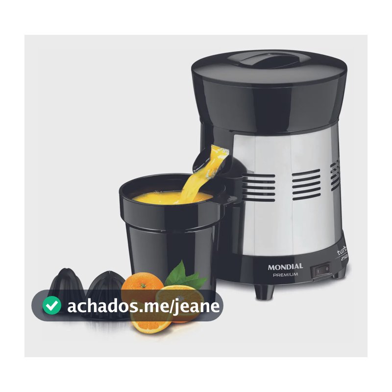 Extrator de Sucos E-10 Turbo Premium Com Potência De 250W Cor Preto e Inox Mondial