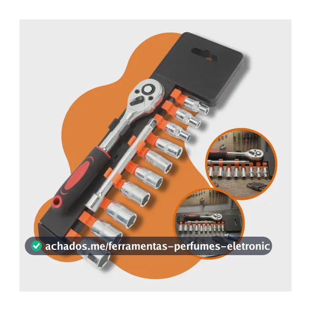 Jogo De Soquete Sextavado Com Catraca 12 Pçs C/ Extensão 127/220v