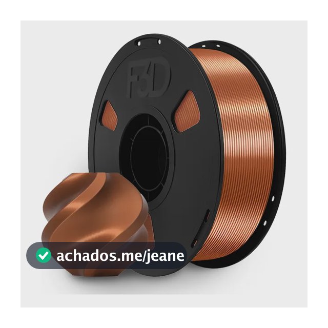 Filamento Pla Silk Bronze Impressora 3d F3d 1kg Marrom-claro