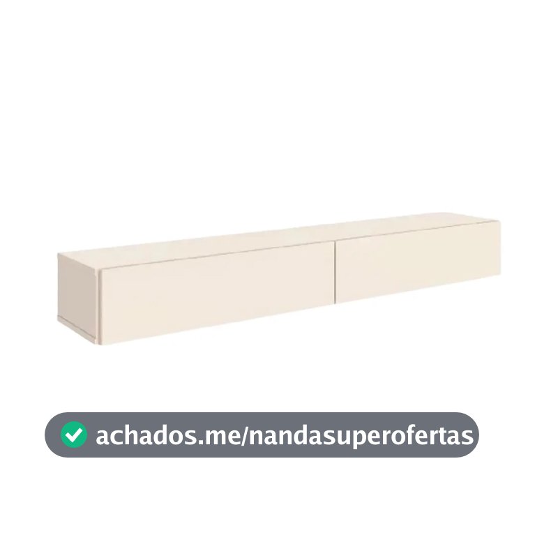 Rack Suspenso EDN Para TV Até 55 Polegadas Off White MDP 15mm