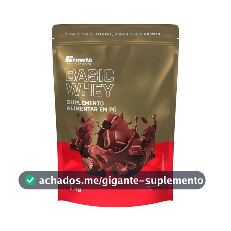 Proteína Growth Supplements Basic Whey em pó sabor Chocolate x 1kg