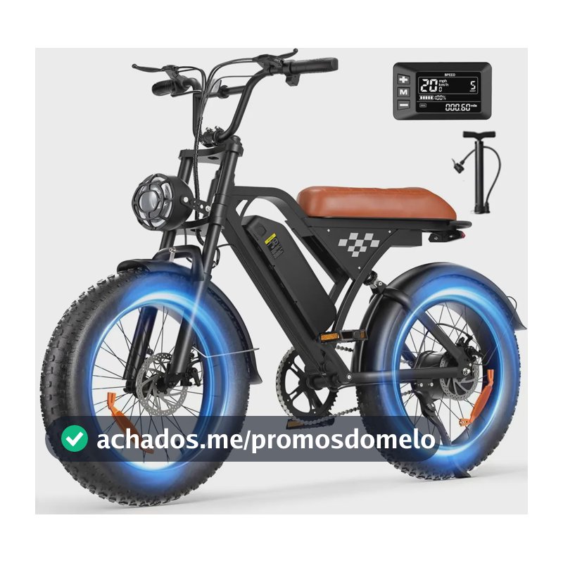 Bicicleta Elétrica Xroymexroy EB5-BR 750W 35km/h com Pneus 20" e Bateria 10.4Ah para Adultos