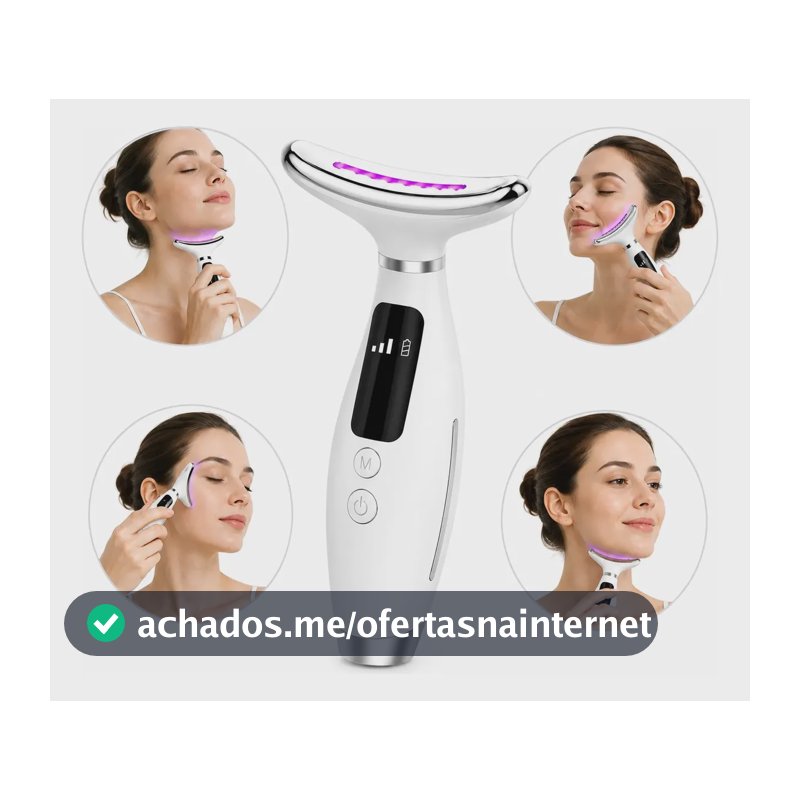 Aparelho Massageador Facial Pescoço Efeito Lifting Aleatório Bivolt
