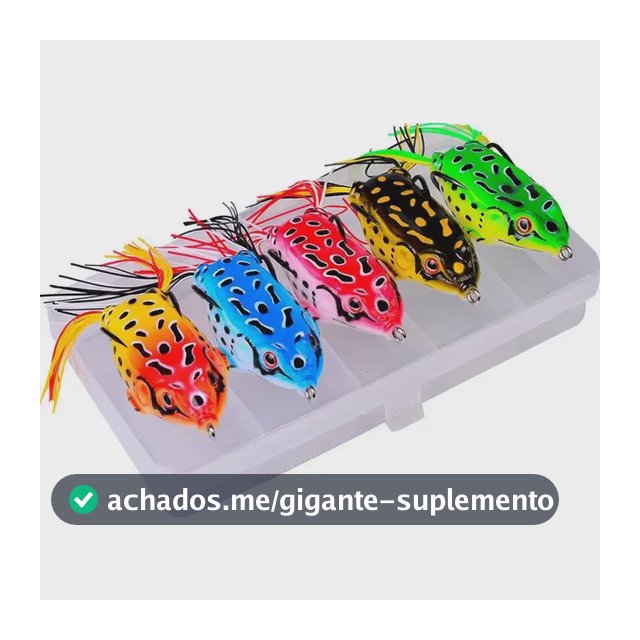 Isca Artificial Sapinho Sapo Frog Rã Anti Enrosco Kit 5