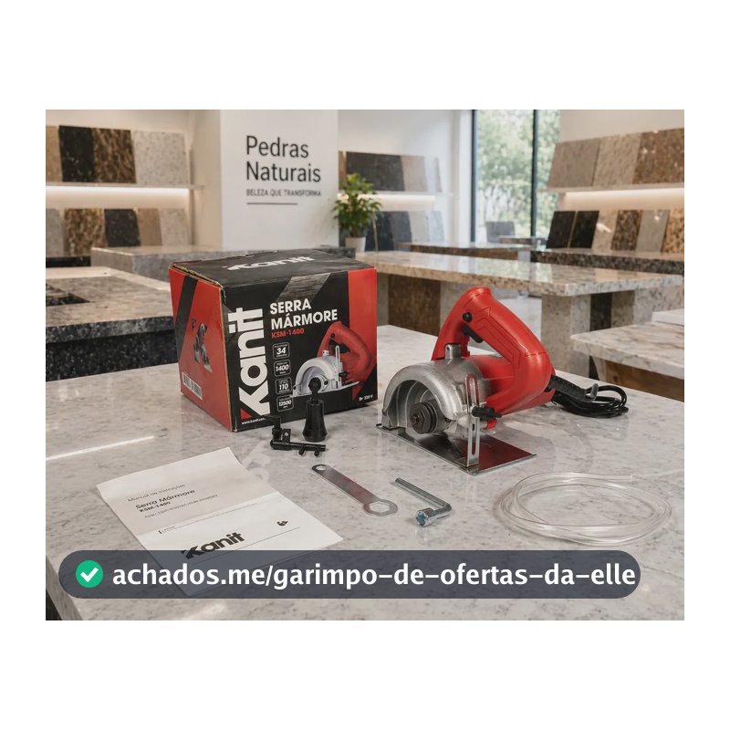 Serra Mármore Kanit Para Corte Concreto 1400w Com Acessórios