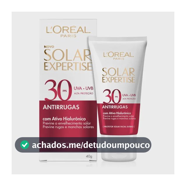 Protetor solar facial L'Oréal Paris antirrugas FPS 30 40g