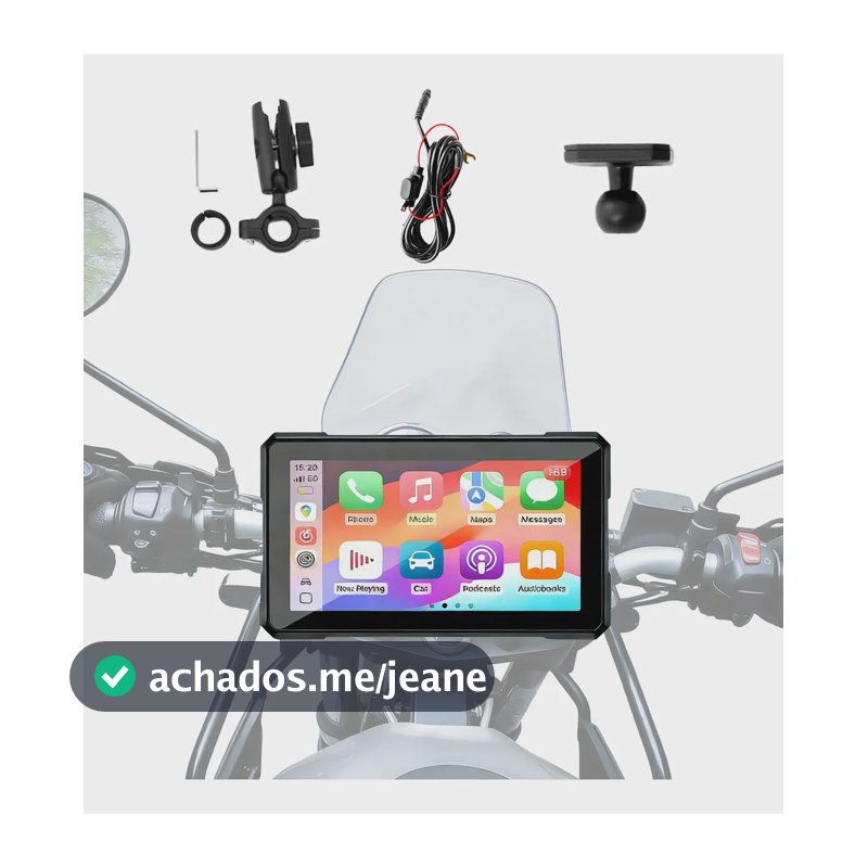 Central Multimídia Moto 5 Pol Carplay Android Auto, Ip67