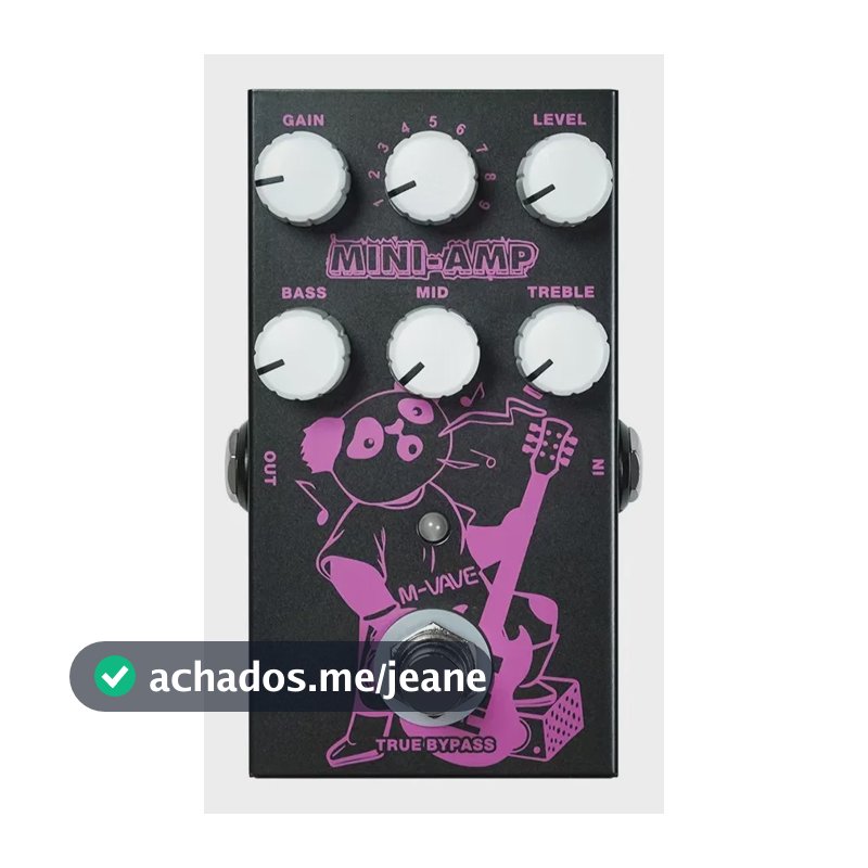 Pedal De Efeitos Para Guitarra M-vave - Mini-amp Rosa