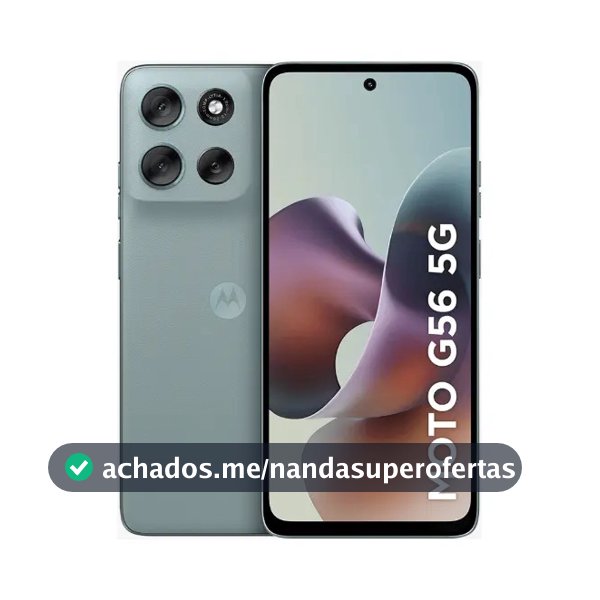 Smartphone Motorola Moto G56 5g - 256gb 8gb Ram+8gb Ram Boost, Camera 50mp Sony Lytia 600 Ultrarresistencia Militar e Ip68 + Ip69 - Cinza