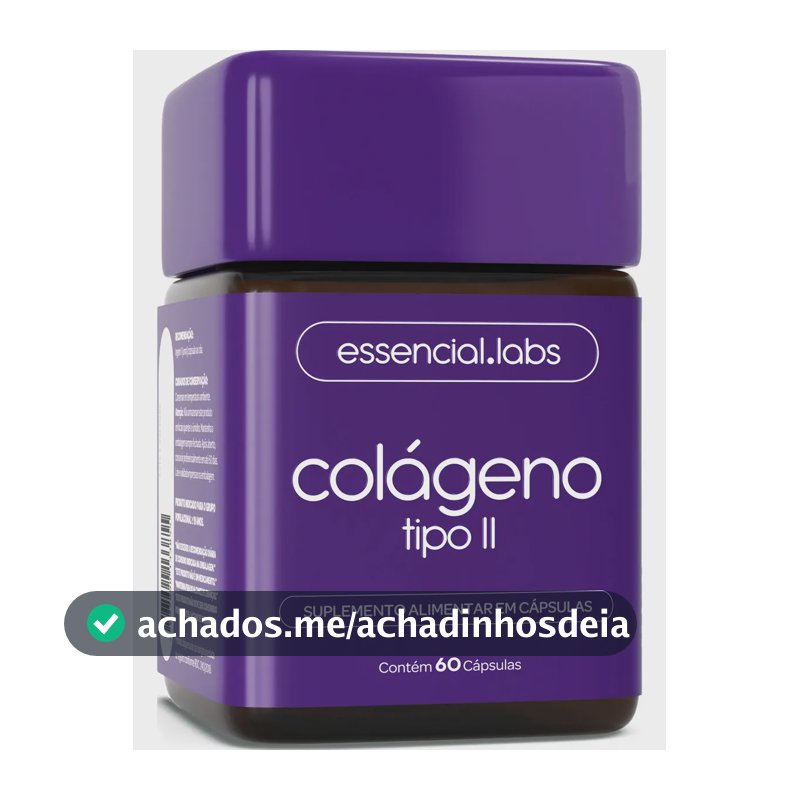 COLÁGENO TIPO 2 com 45mg - Fórmula Exclusiva com Máxima Concentração e Biodisponibilidade - 60 Cápsulas