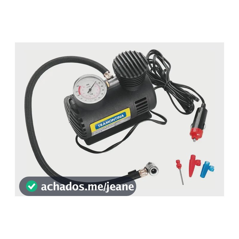 Compressor Tramontina De Ar Portatil P Carros 300psi 50w 42330/001 GARIBA Cor Preto Fase Elétrica Monofásica Frequência