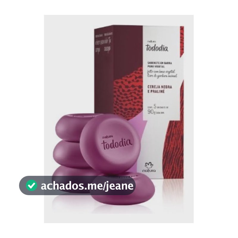 Sabonete Em Barra Natura Tododia 5x90g Cereja Negra E Praliné