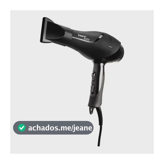 Secador De Cabelos Motor Ac Profissional Easy 1700w Taiff Preto