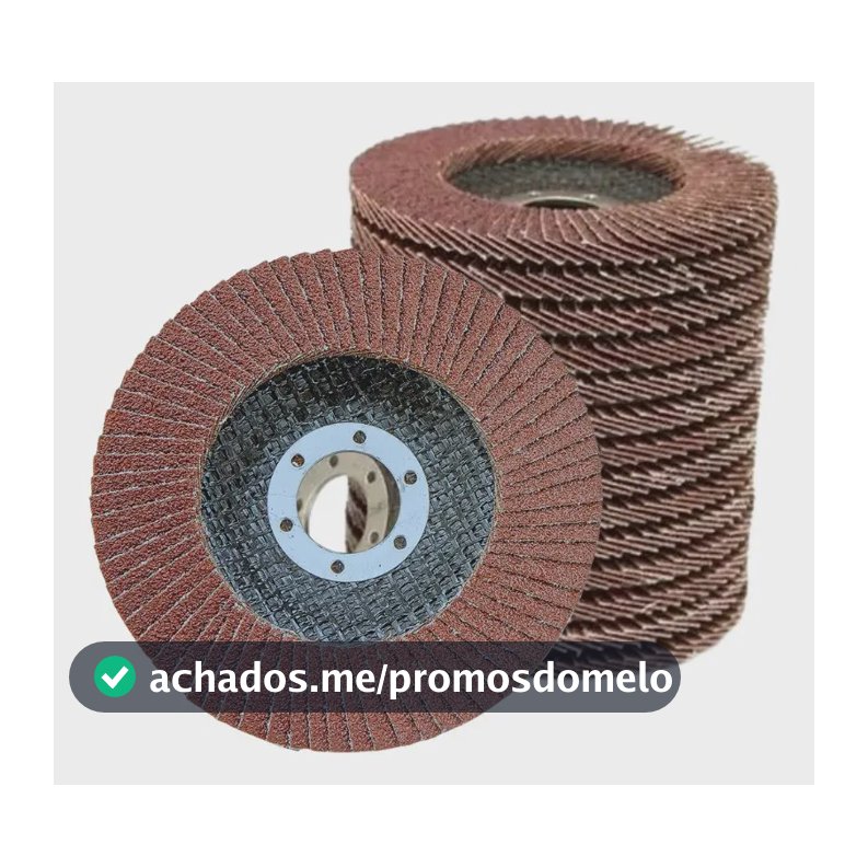 Kit 10 Disco Lixa Tipo Flap 115mm Para Lixadeira, Grao 120 MFL