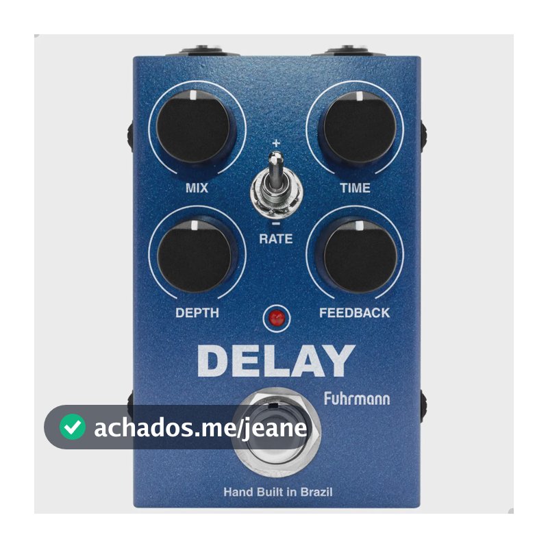 Pedal De Efeito Analógico Mini Modulation Delay Fuhrmann Azul-escuro