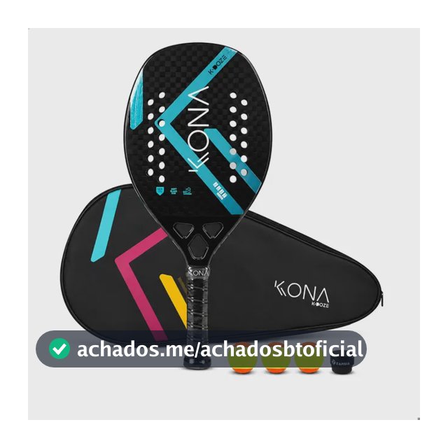 Raquete Beach Tenis Kona K-doze Blue C/ Capa, Selo + Brindes